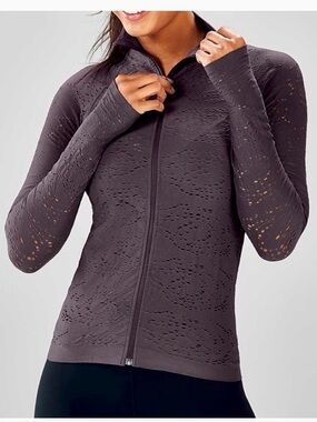 NWT Fabletics Luciana Seamless Pointelle Jacket--Size Large